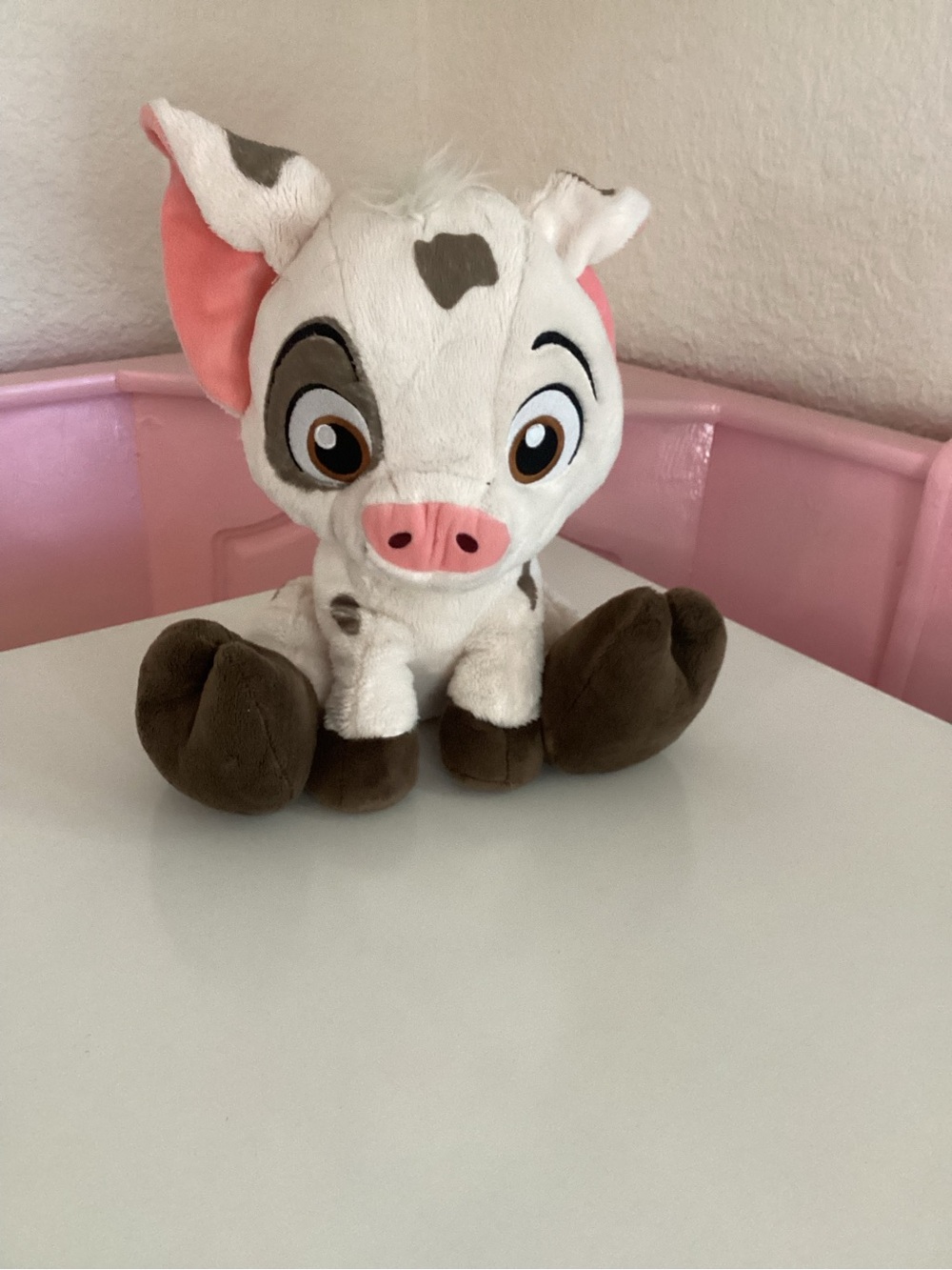 Disney Parks Exclusive Moana Pua Pig Big Feet Plush Stuffed 11" Tall Pink Ears